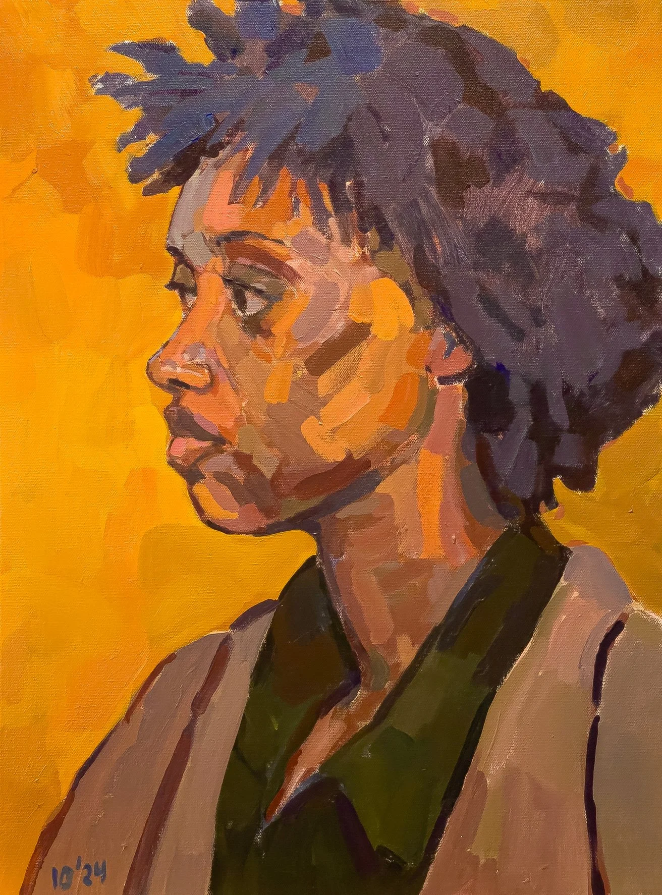 Portrait of the Artist Ayanna Legros, 2024 - acrylic on canvas