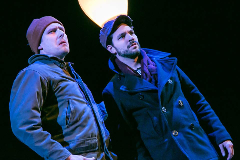 Fehr (right) acting onstage