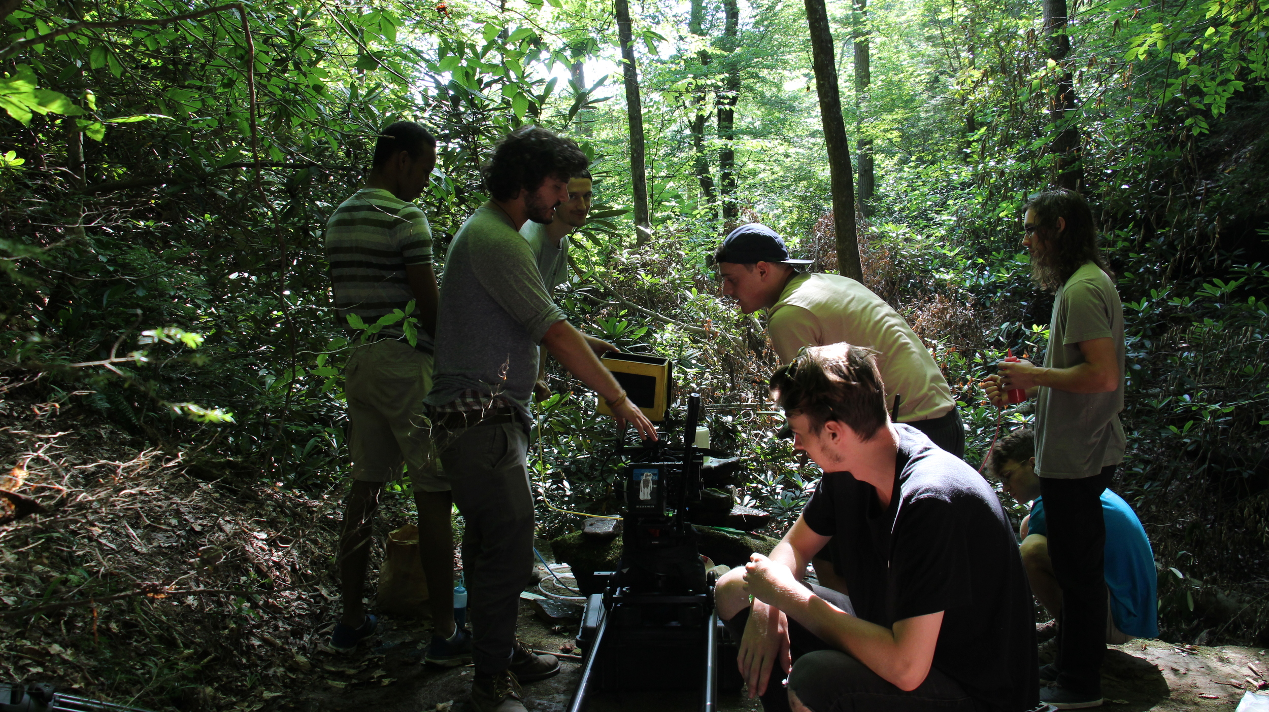 The team preparing the candle shot.