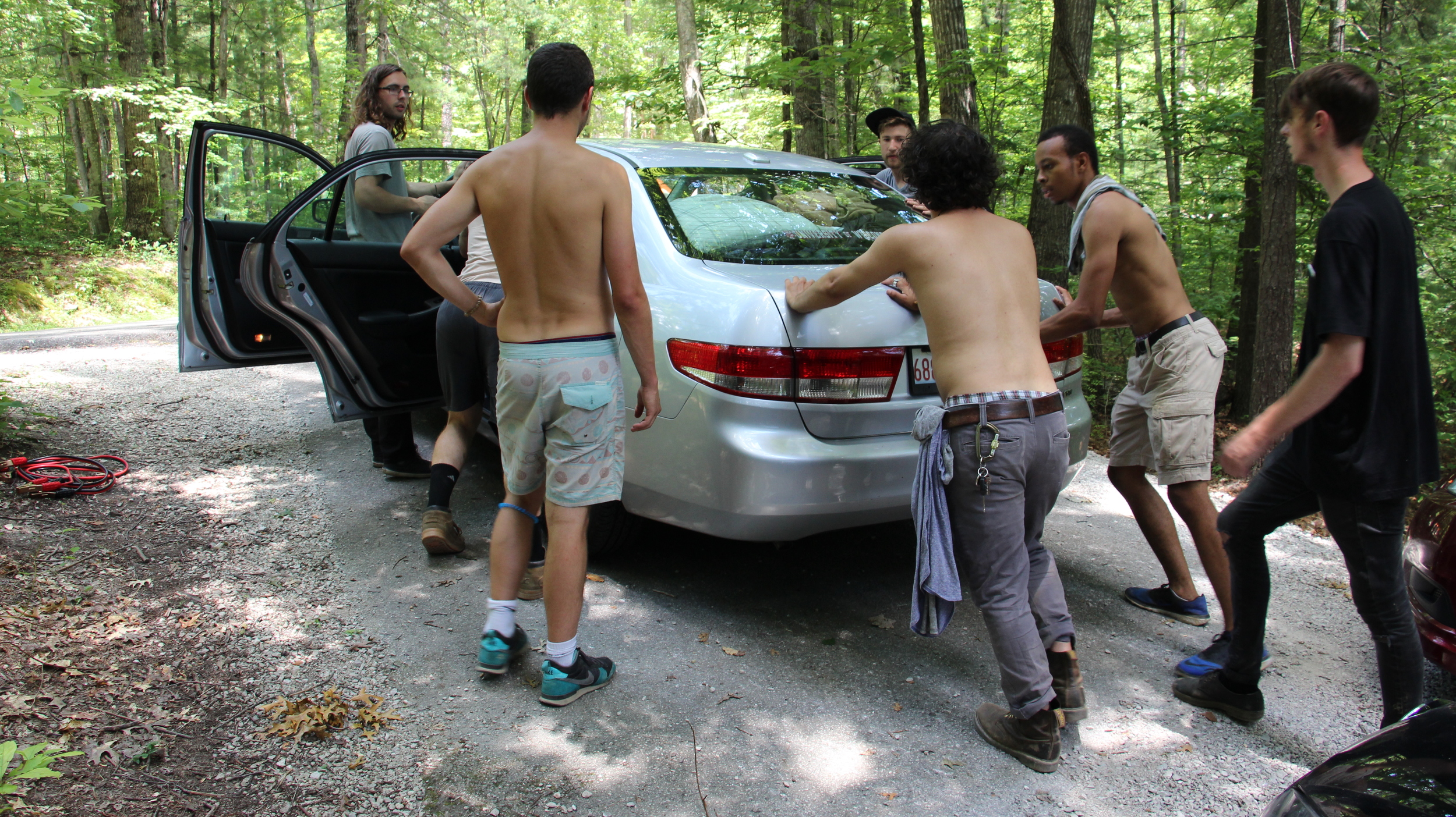 We had a little bit of car trouble after Matt's battery died.