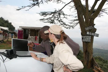 Working with African Conservation Centre in Kenya on mapping the first South Rift Adventure Safari route using donated Garmin GPS and computer.