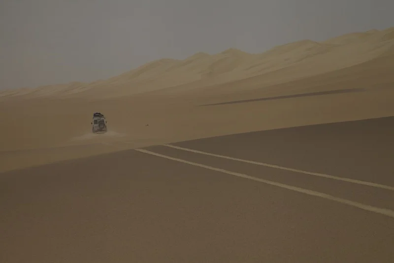 Crossing the Abu Maharek Dune Chain, longest in the world