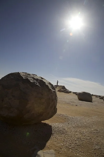 Boulders and sand