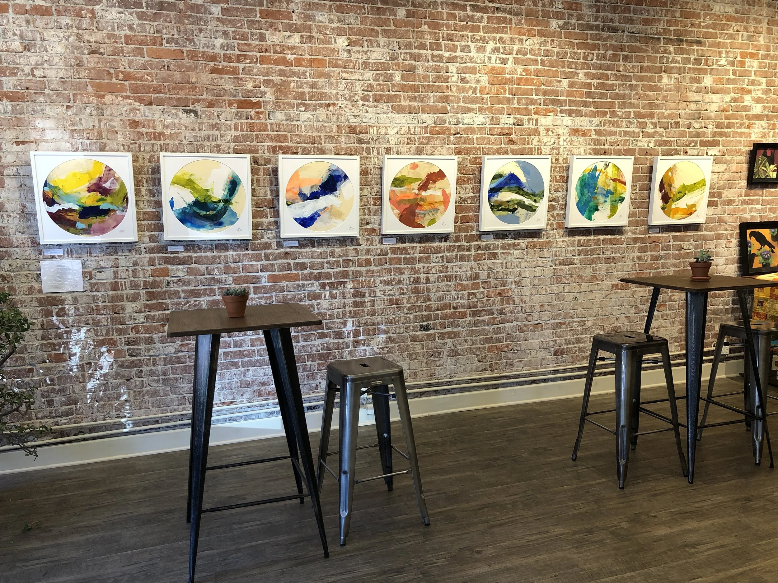 All seven paintings up at Wallow Foundation