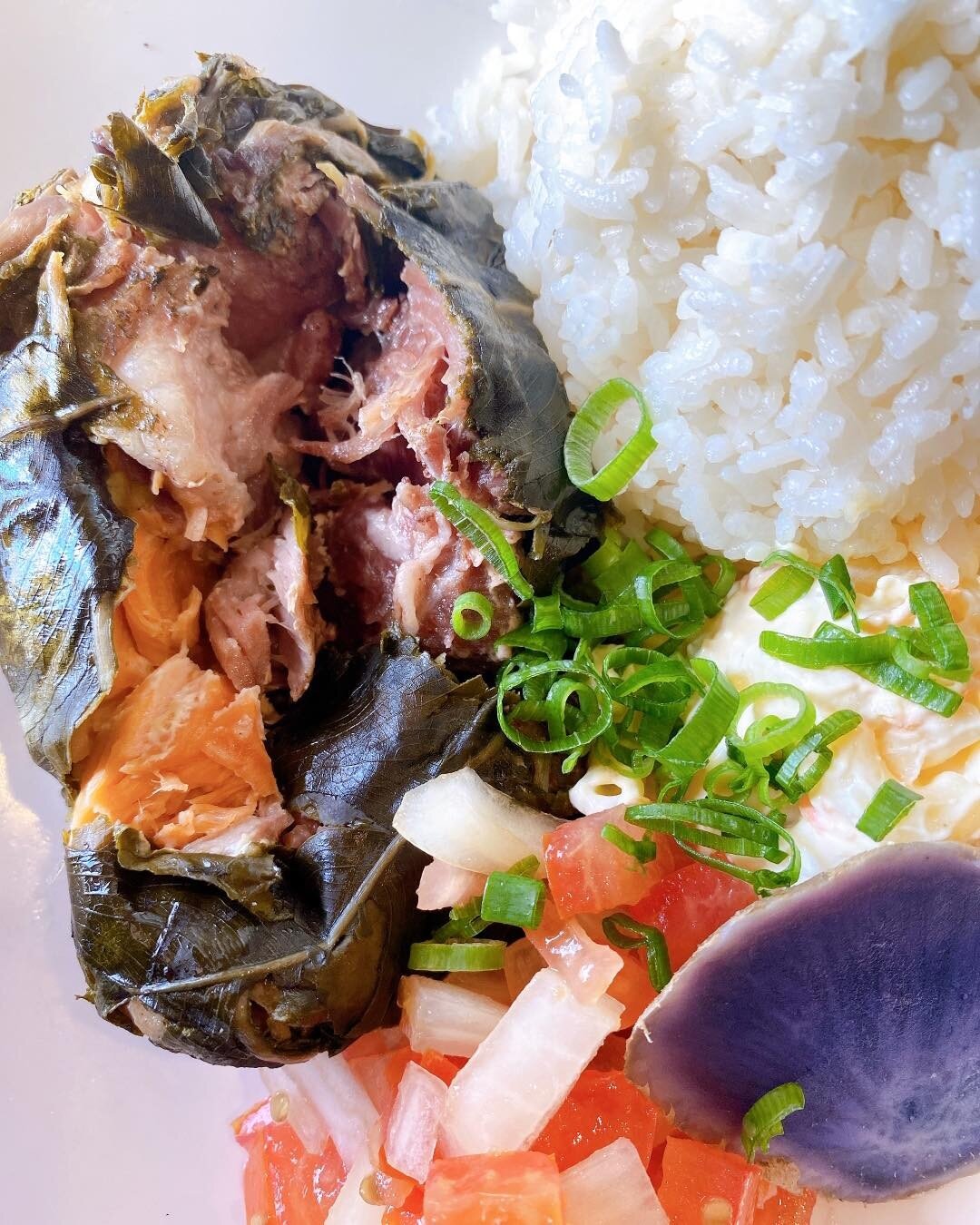 Special for Thursday, May 26:

Deluxe Lau Lau $18 - Housemade laulau filled with salmon belly, koji cured pork butt, beef, served with mac salad, steamed okinawan sweet potato, lomi tomato, choice base

FISH SANDO $14 - panko battered fresh local mah