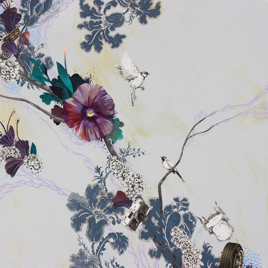 Lauren M., Something Old, Something New; 36"x36", mixed media