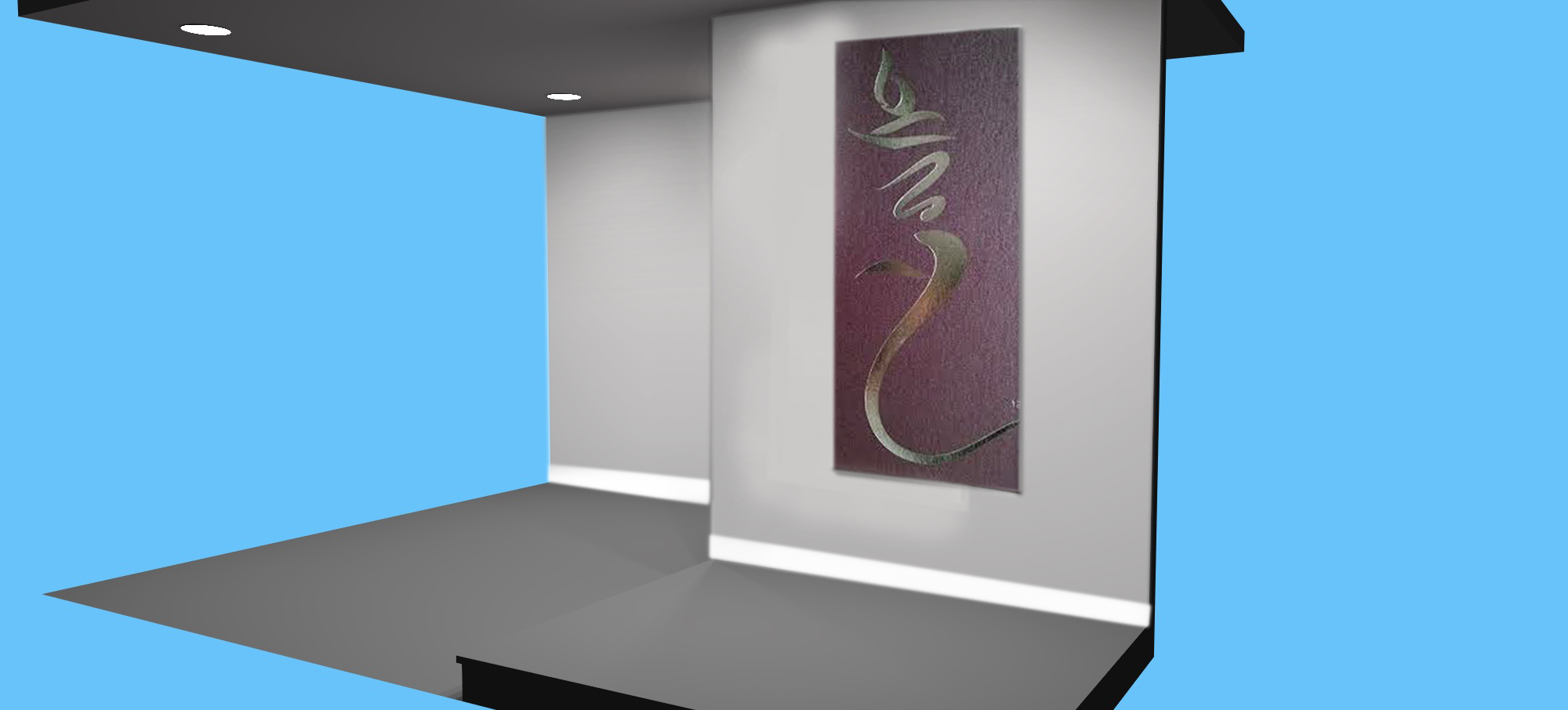 This digital rendering was done by the couple's designer and gave CoCo Artist, Laura S., an understanding of their vision.