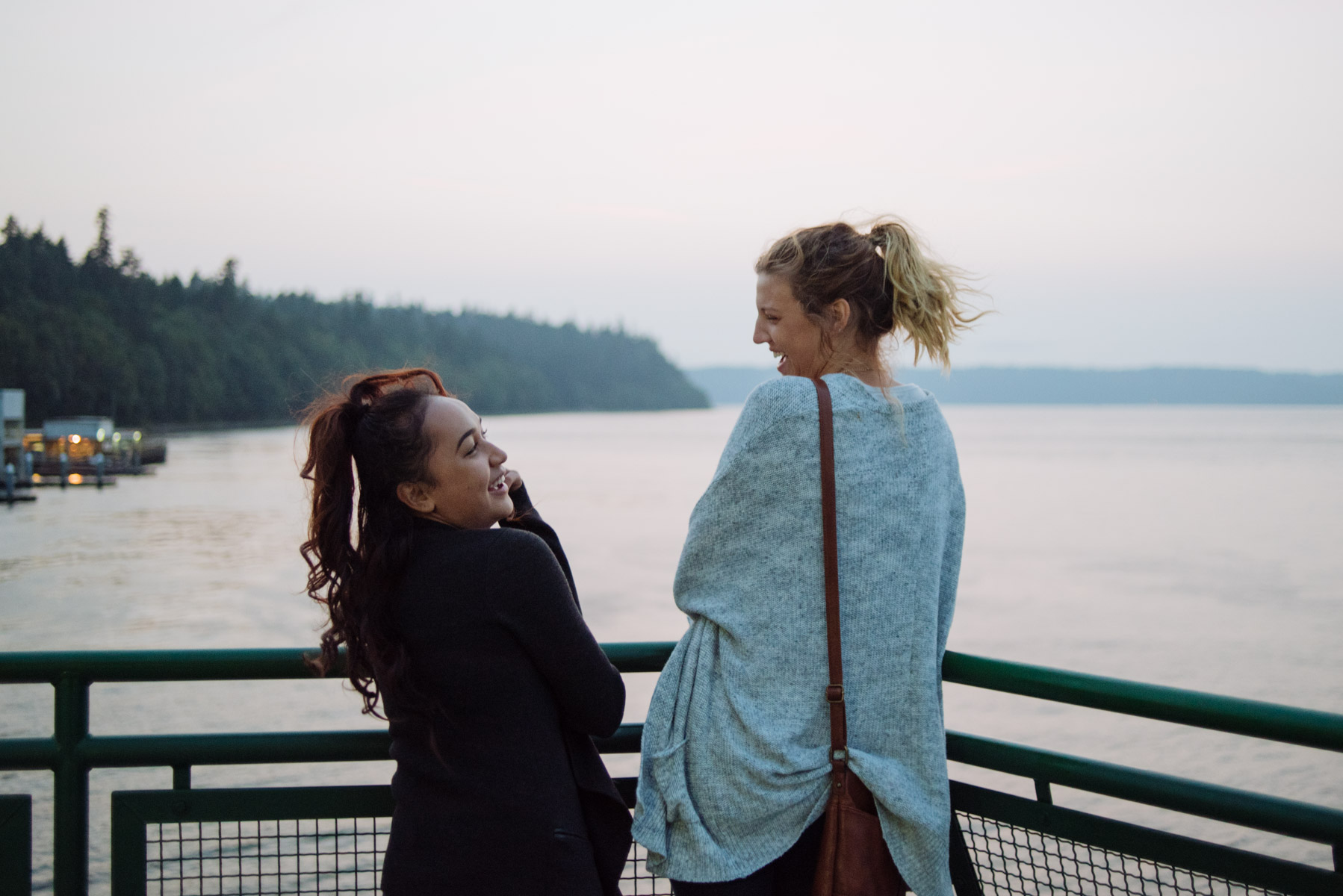 Rosalie and Alex (2015 Intern) on the Tacoma ferry