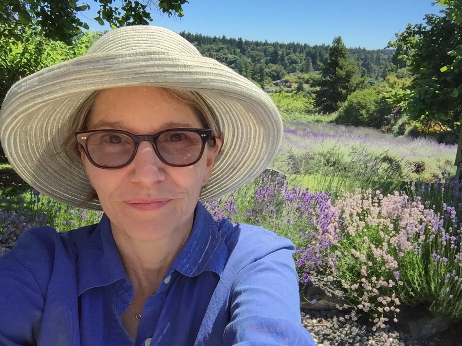 Cathy in the field