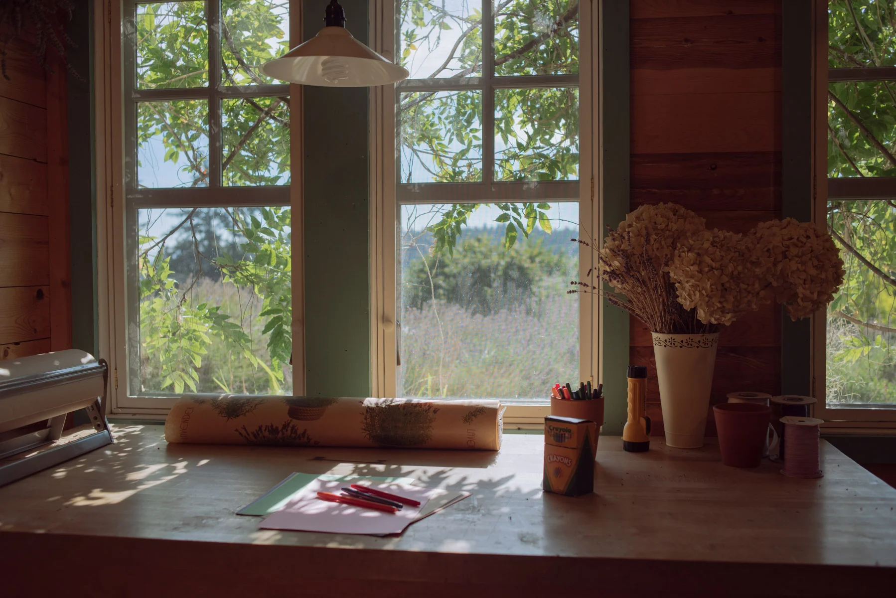Looking out at the fields
