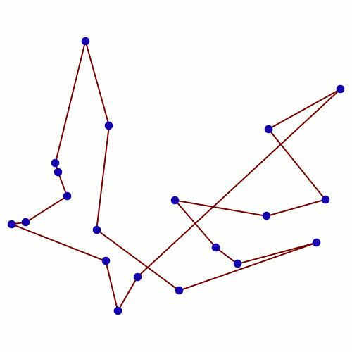 A Geodesic in Polygon Space