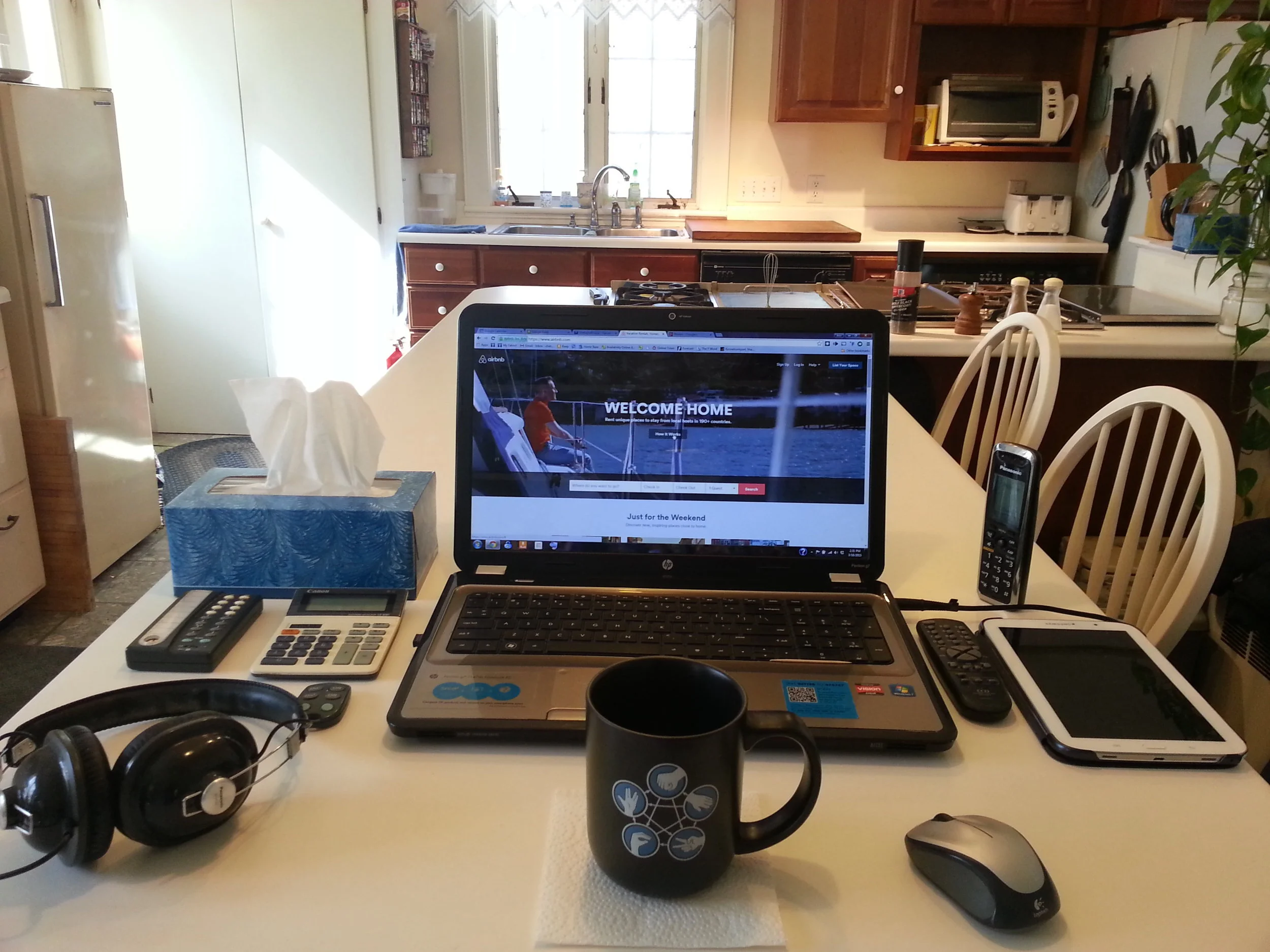 Picture of Computer and Electronic Gear. Communication Central