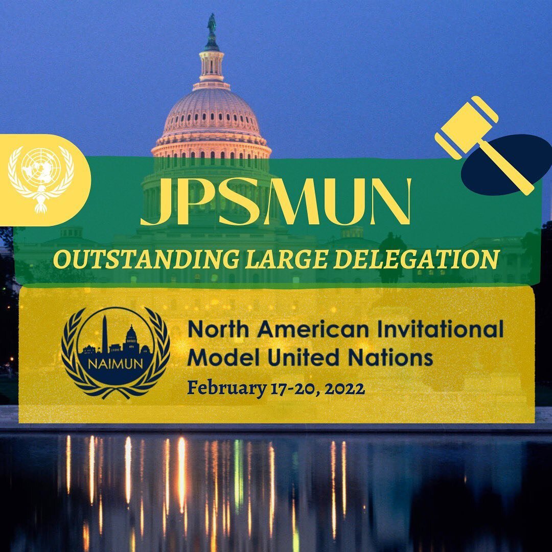 This past weekend, our team competed at the North American Invitational Model United Nations Conference, and came home with the Outstanding Large delegation award for the first time in 9 years. We are incredibly proud of all of our delegates for thei