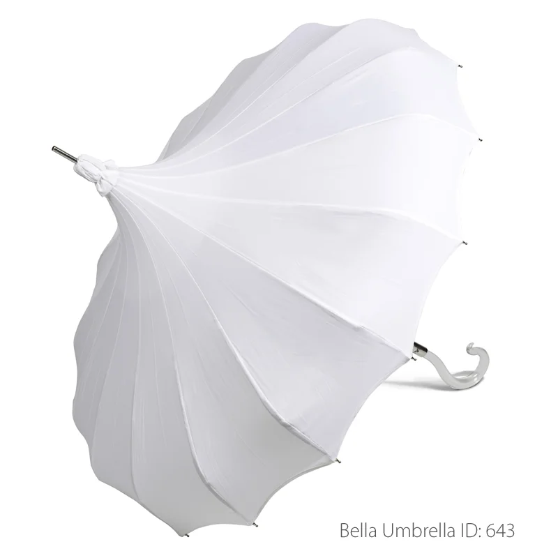 Umbrella ID 643 | White Signature Bella Pagoda Umbrella | Bella Umbrella | Vintage Umbrella Rentals