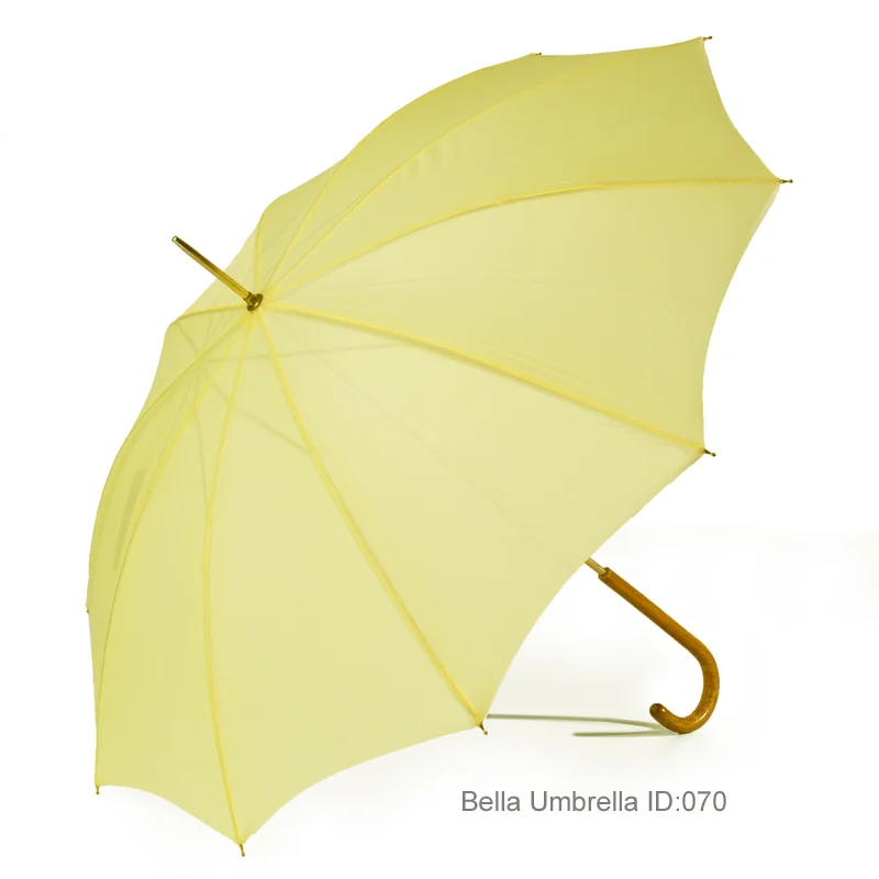 Umbrella ID 070 | Solid Pale Yellow Umbrella | Bella Umbrella | Vintage Umbrella Rentals