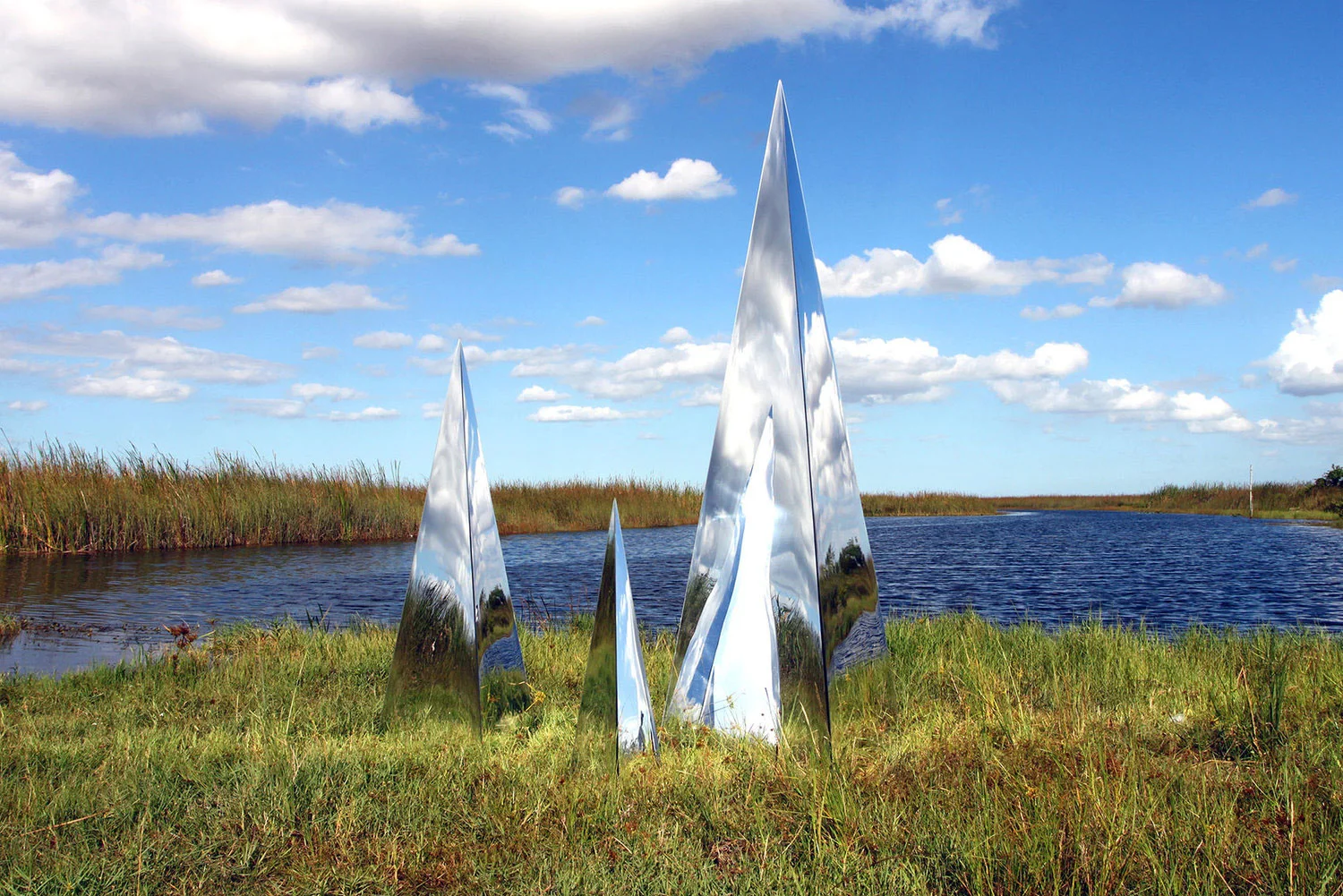 III Points , 2015, Custom Mirror Cut, Everglades, FL 5'x2' / 3'x1' / 8'x3'