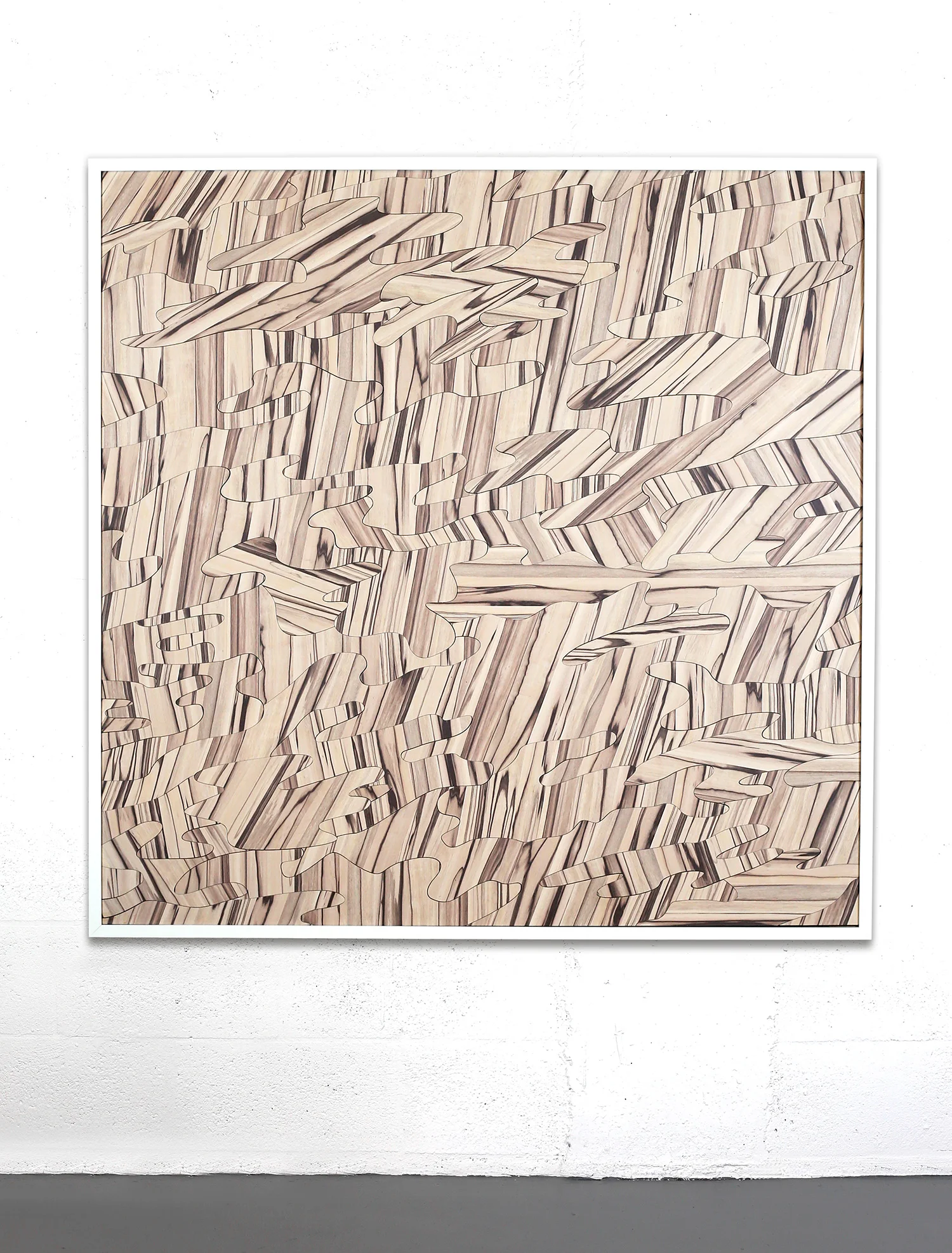 Bravo Sierra , 2017, Surf Oak Wood, 48"x48"