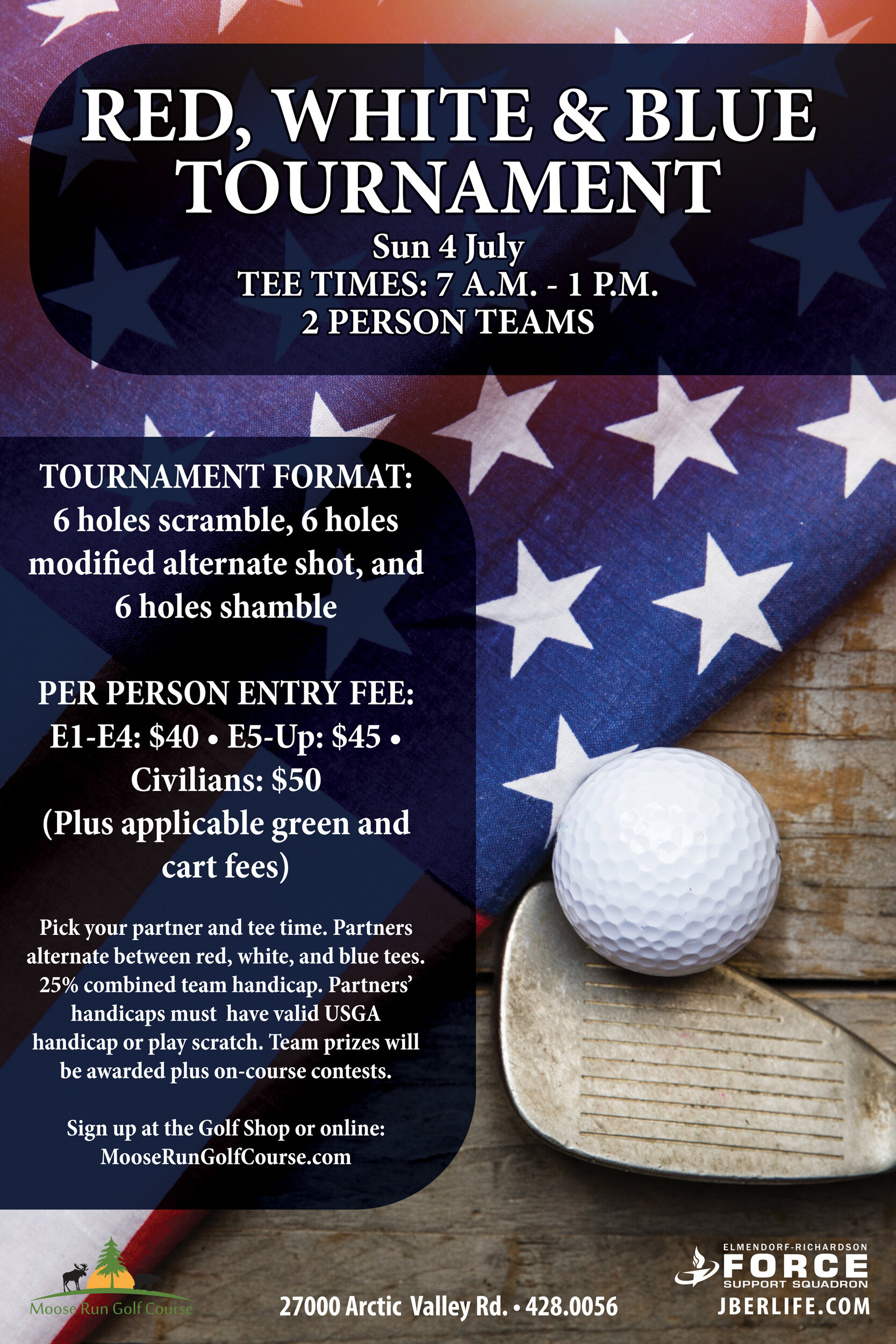 Golf tournament poster. I was responsible for design and editing text.
