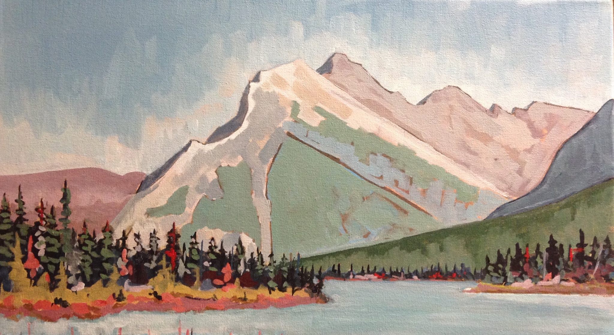 "late summer at mount rundle" 