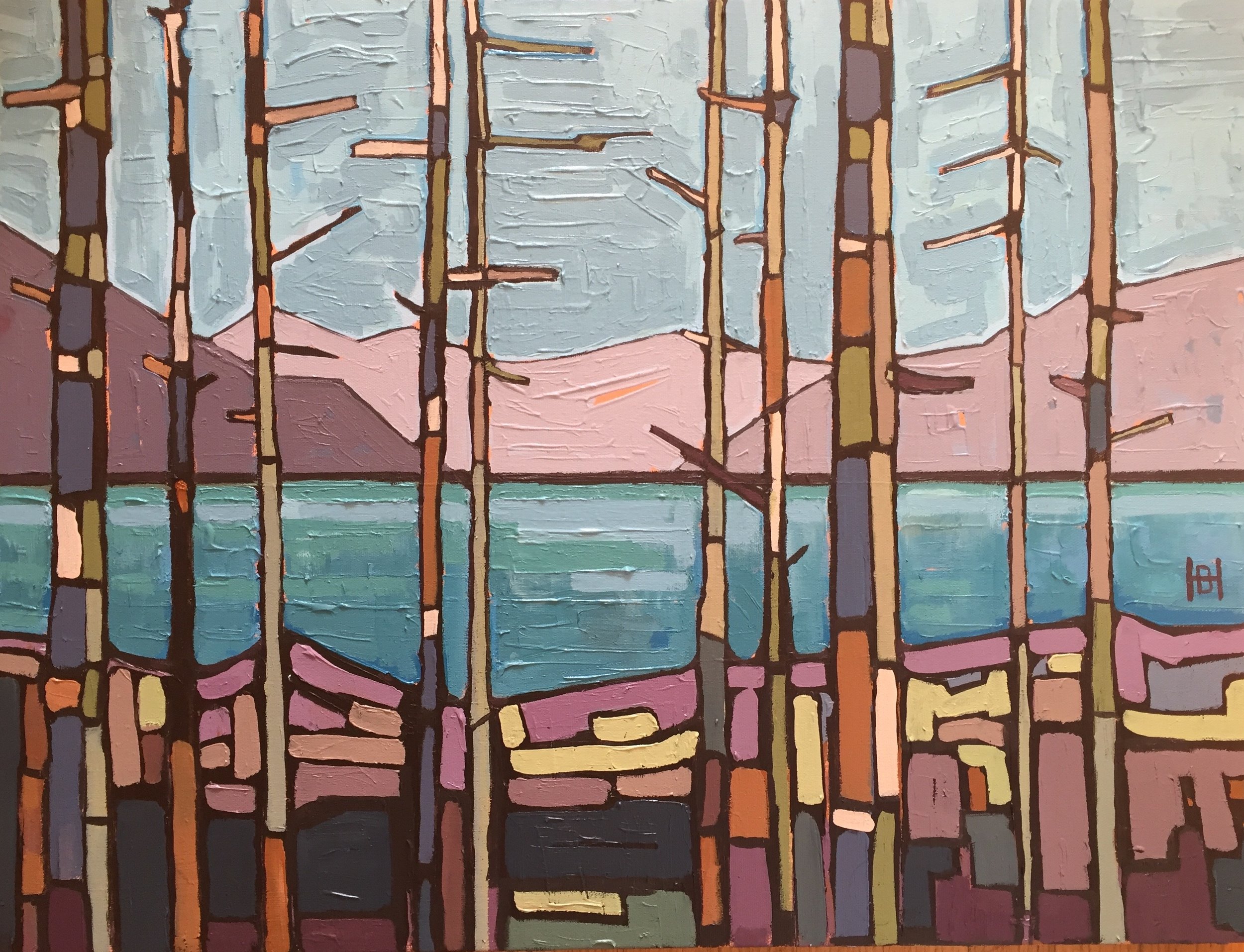 "Looking Out from Bowen Island in the Fall" 