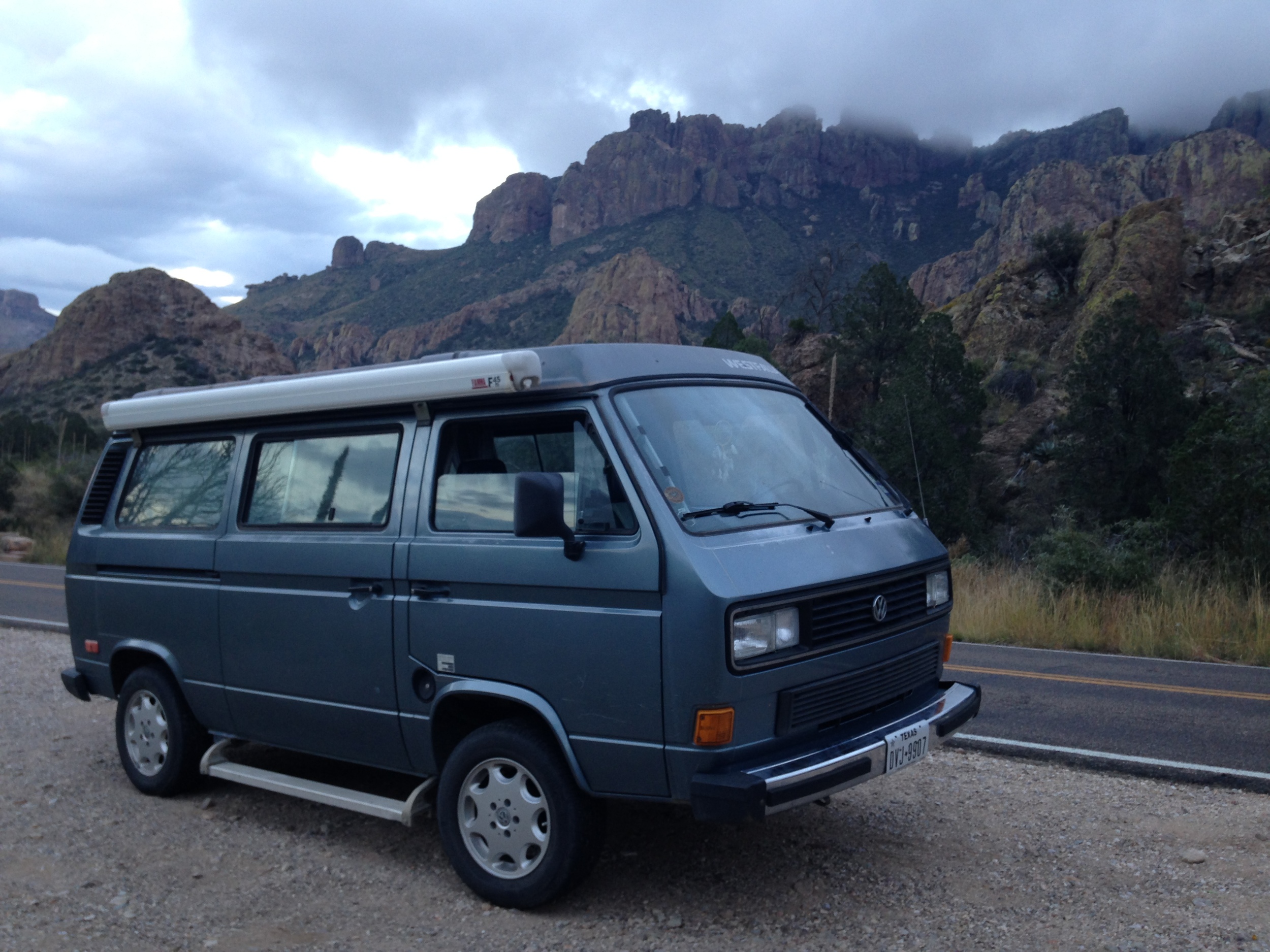 Here's Pam in the Chisos Mountains at Big Bend National Park.