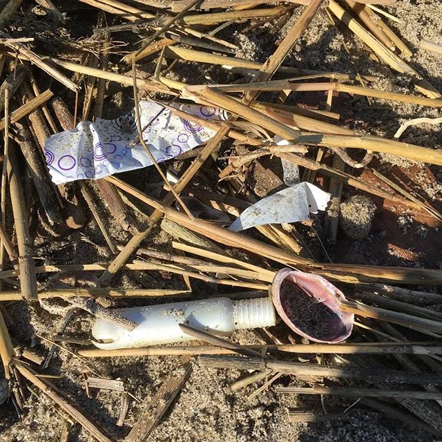 #TamponWednesday!! Wow! Thanks for leaving your #pieceofcrap at my beach today @ubykotex @playtexsport and @tampax ! #Singleuse items shouldn't live forever at my beach! #getthiscrapoffmybeach tell your customers to #reducereuserecycle or make your a