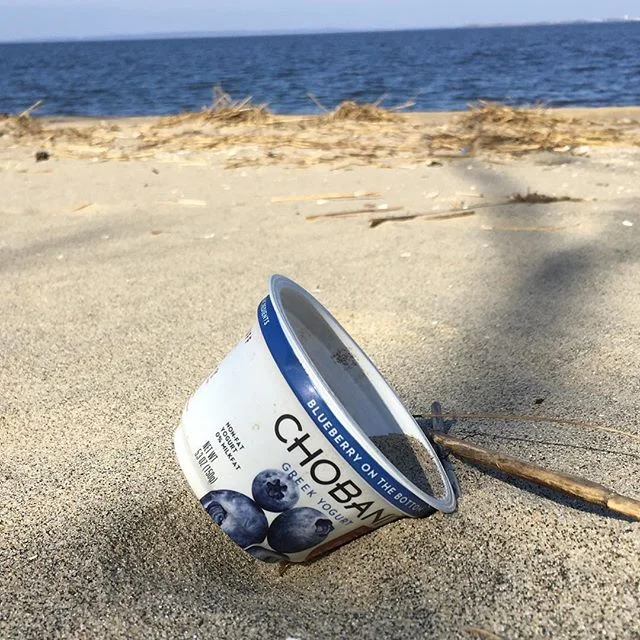 Hey @chobani looks like someone left your crap at my beach! Tell your customers to #reducereuserecycle or make your yogurt containers #biodegradable. #getthiscrapoffmybeach #pollution #beachcrap #beachgarbage 
Who eats yogurt at the beach anyway?