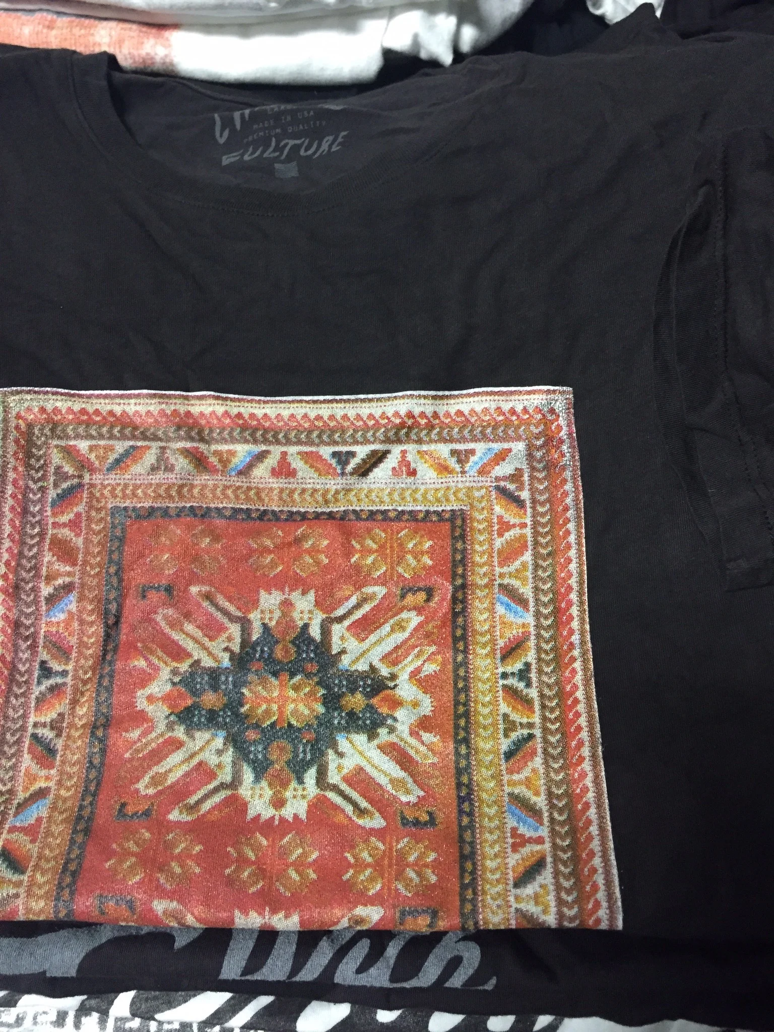 Full-color CMYK process screen printed graphic t-shirt