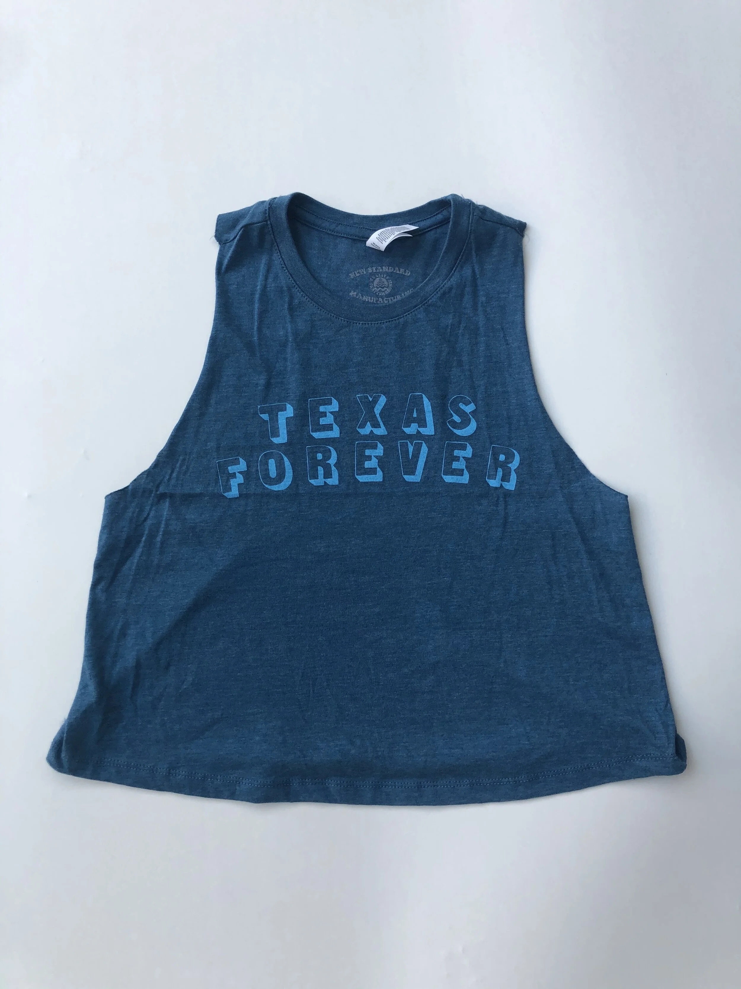 Texas Forever Racerback Cropped Women's Tank 