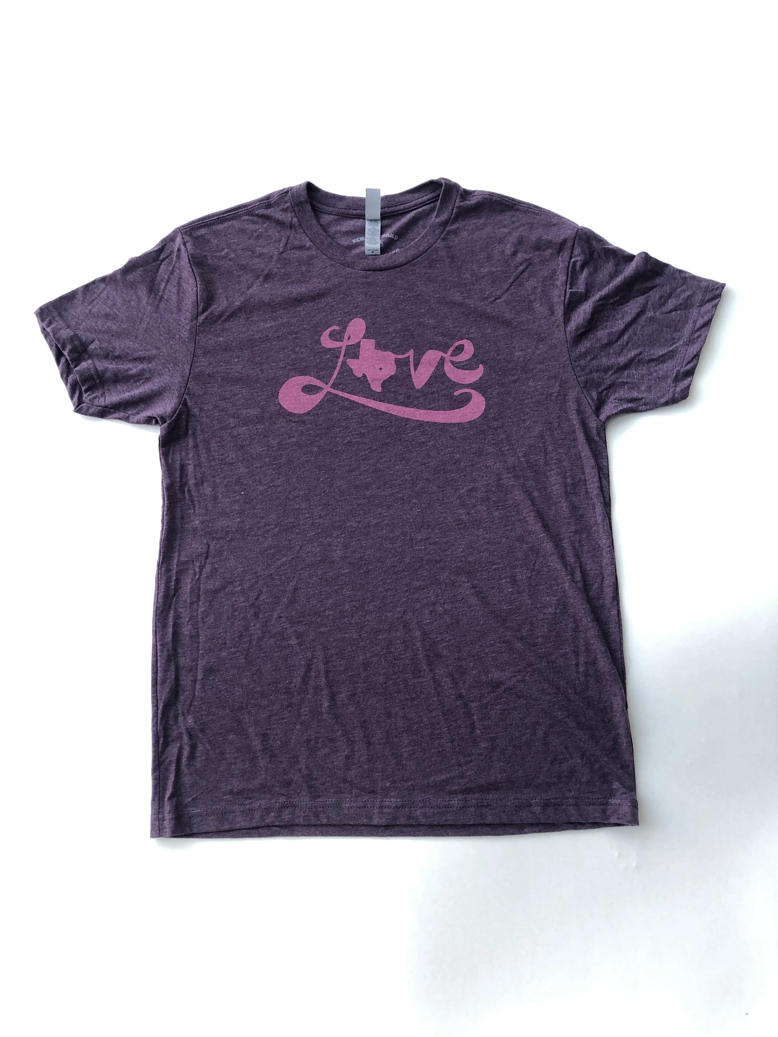 Texas Love Script Unisex Tee