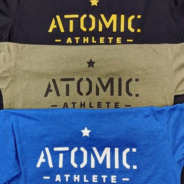 Custom printed retail merchandise t-shirt printed for an Austin gym.
