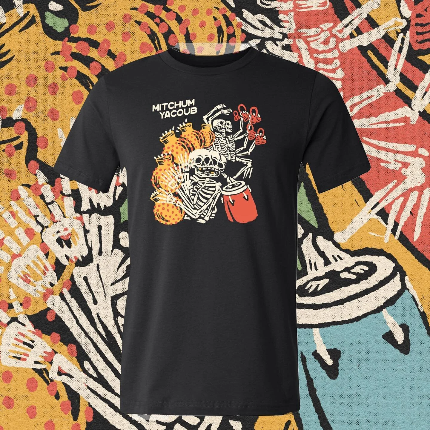 Band merch for @mitchum.yacoub 
Design by @joncondry ⚡️
.
.
.
.
.
.
.
.
.
#screenprinting #screenprint #screenprinted #screenprintinglife #screenprinter #artprint #artprints #design #apparel #merch #merchdesign #bandmerch