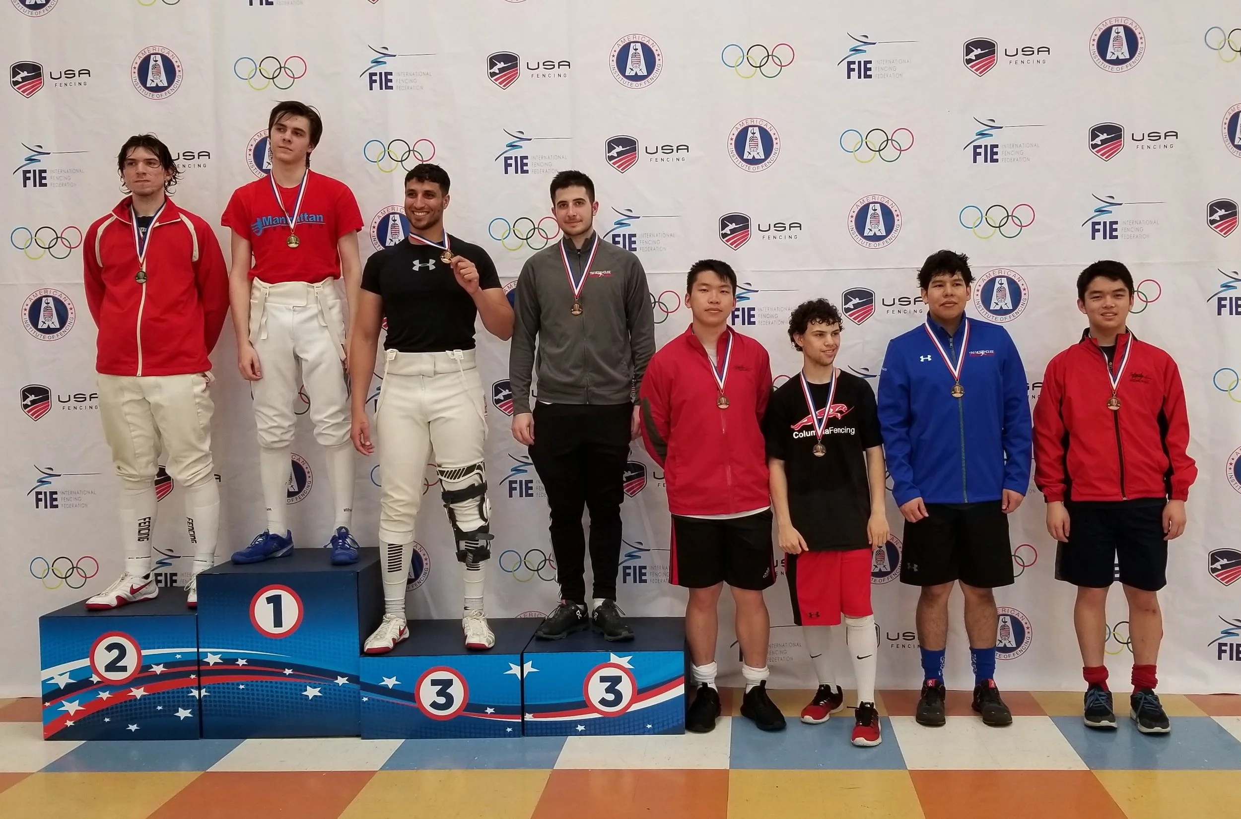 Braden Vaccari wins a Bronze Medal and James Huayta wins a Top-8 Medal in Senior Men's Saber