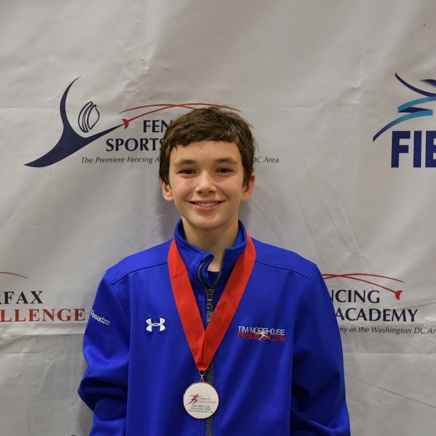 Pictured: Nick Rusadze won a Bronze Medal in Y12 Men's Foil