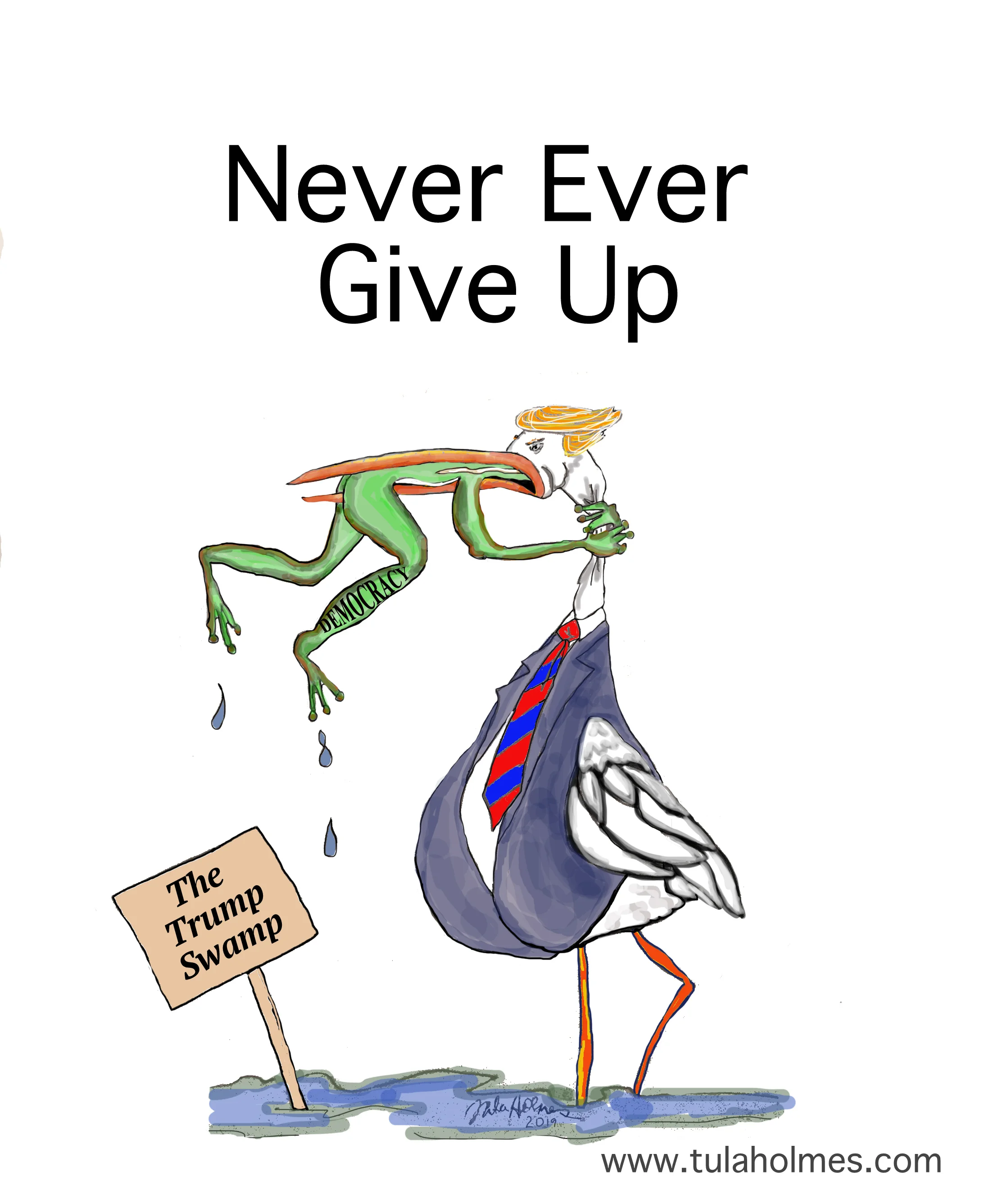 Never Ever Give Up on Democracy- Copyright 2019