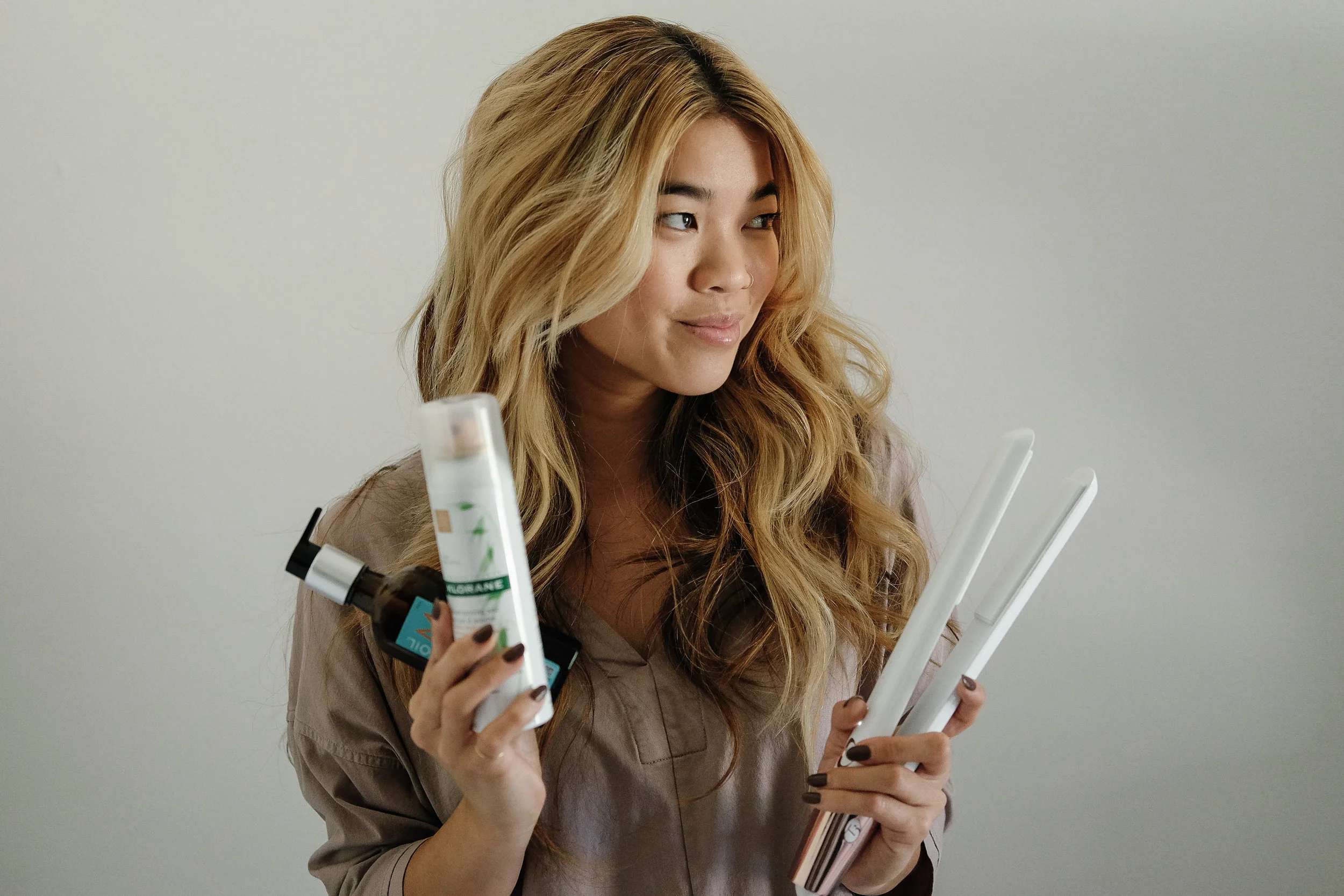 And thats it! I usually flip my hair over and rough it up, and head out the door! Minimal product and minimal time. My favorite way to conquer second day hair!&nbsp;