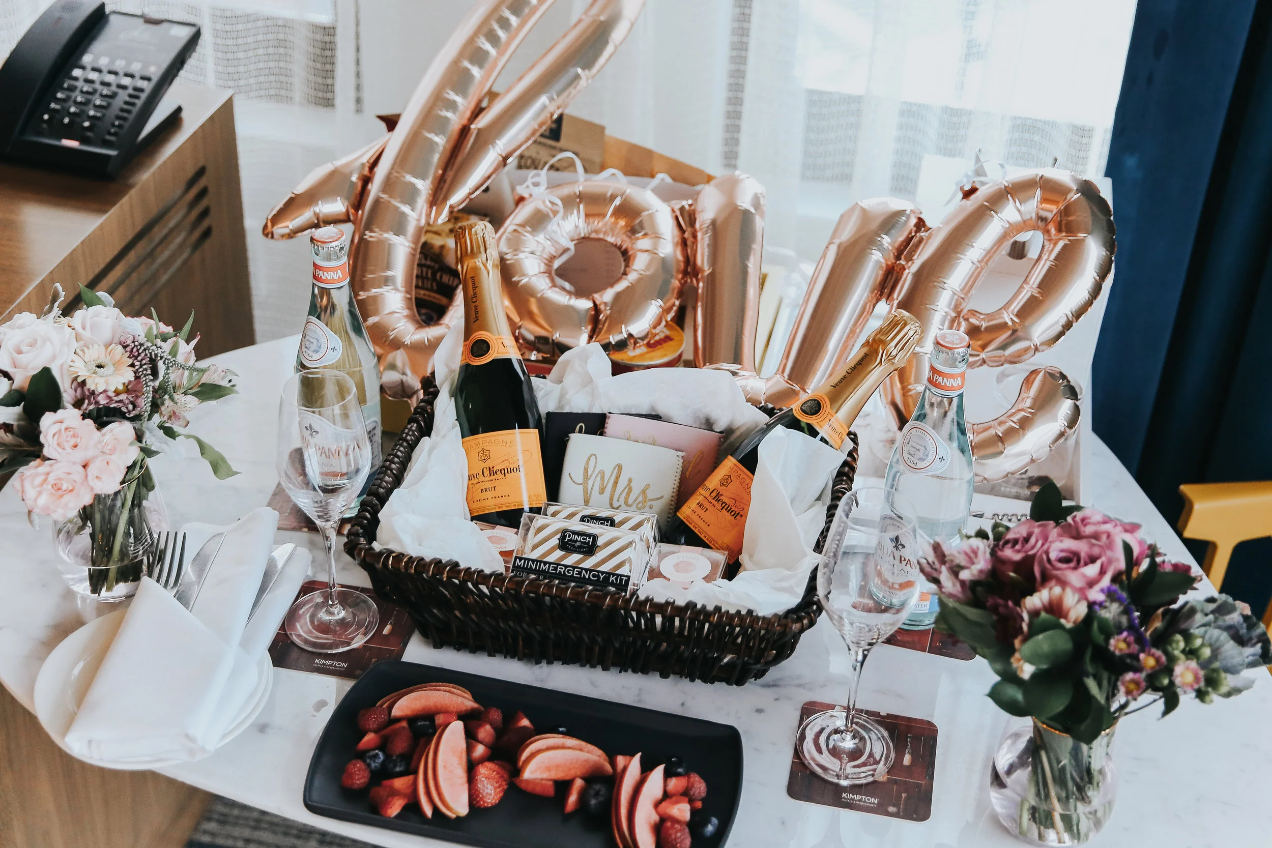 The welcome basket provided by the hotel was so sweet!! I mean just look at it. Totally photo worthy!
