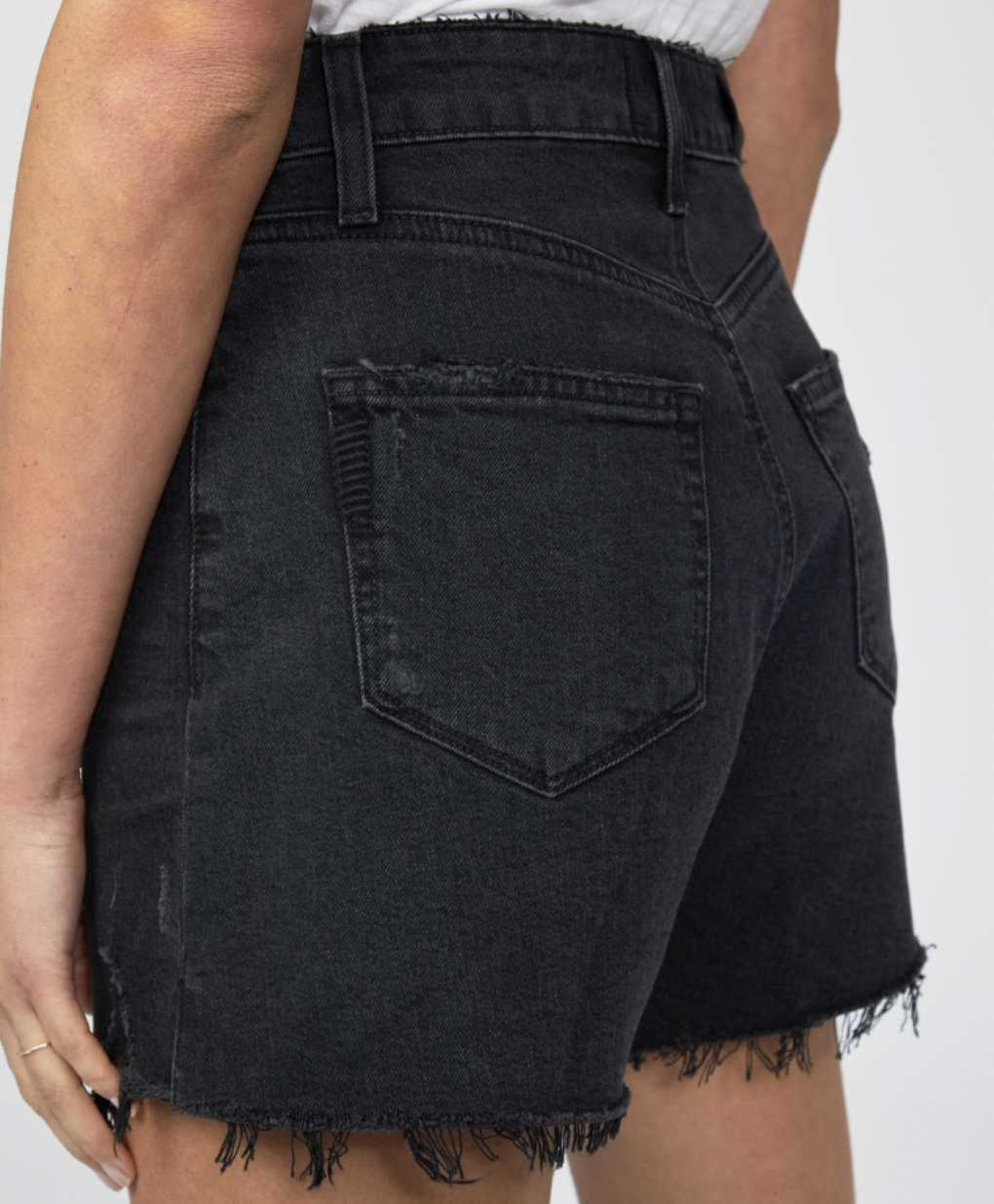 Paige Dani Black Denim Shorts