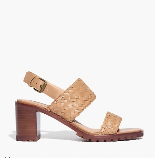 The Kiera Lugsole Sandal in Woven Leather