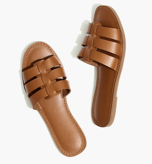 The Boardwalk Fisherman Slide Sandal in Leather