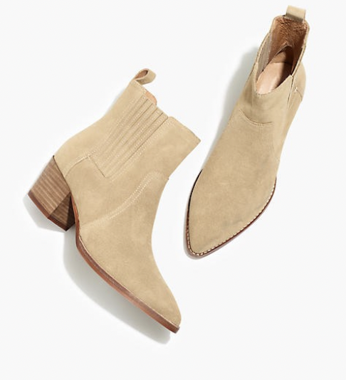 The Western Ankle Boot in Suede