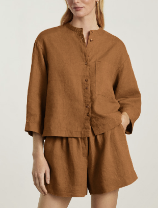 Everlane The Linen Billow Blouse 