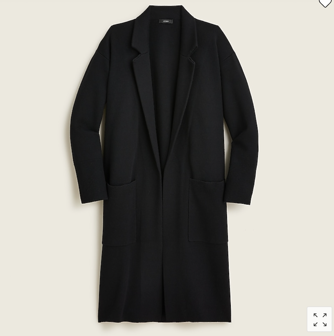 J.Crew Ella open-front long sweater-blazer