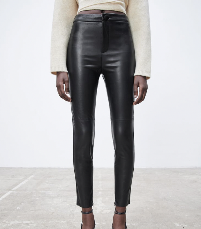 ZARA Faux Leather Leggings