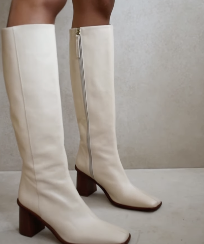 Alohas East Off White Tall Boots