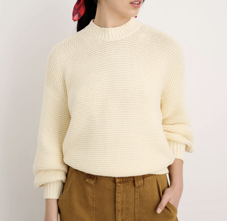 Alex Mill Button-Back Crewneck Sweater