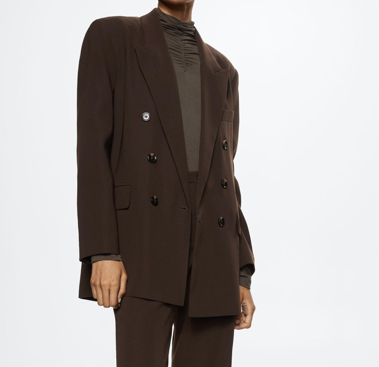 Mango Double-breasted suit blazer