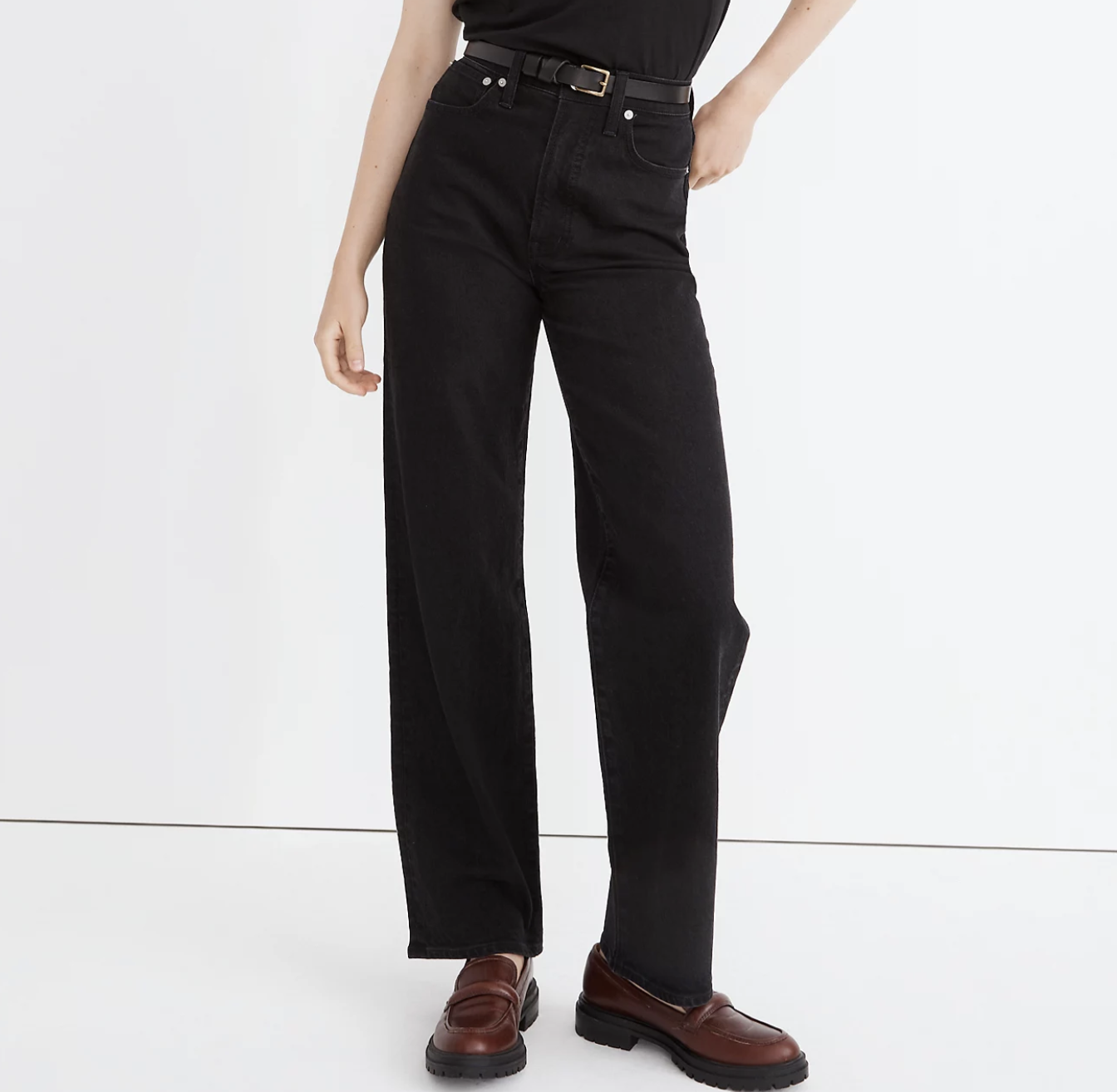 Madewell The Petite Perfect Vintage Wide-Leg Jean in Belmere Wash