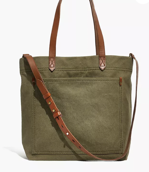Madewell Canvas Medium Transport Tote in Surplus