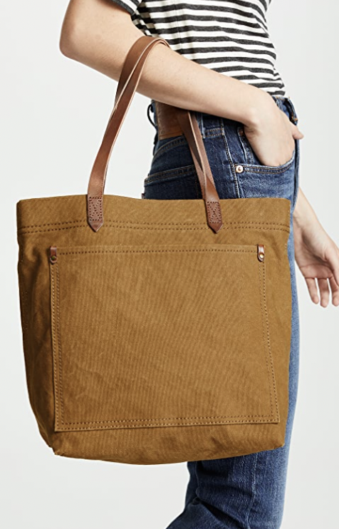 Madewell The Canvas Medium Transport Tote  in Acorn